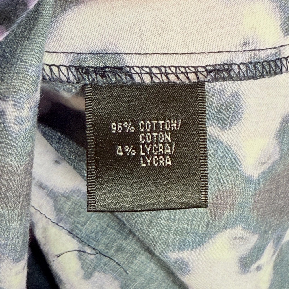 Lafayette 148 Womens 2 Purple Black Cotton Blend Button Down Shirt Top‎ Career - Picture 7 of 7